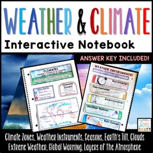 Weather Interactive Notebook | Weather and Climate | Severe Weather Atmosphere