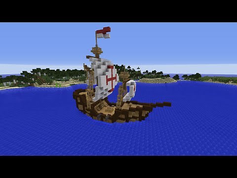 Minecraft Tutorial - Small Ship