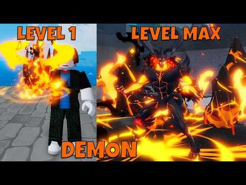 Noob To Pro | Noob Uses DEMON I Reached Level Max In King Legacy