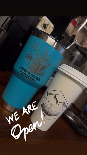 Timber Ridge Espresso on Instagram: "Happy Saturday everyone!! We are open and we cannot wait to see everyone!! The weekend special is a 20oz White lotus , white peach and grape Have a great day everyone!"