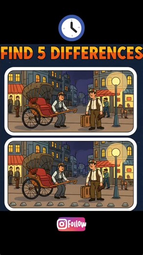 ToontSpeech on Instagram: "Find 5 Differences If You’re a True Observer! 👀✨ #TrueObserver #Find5Differences #ObservationTest #MindGame #TrendingReels"