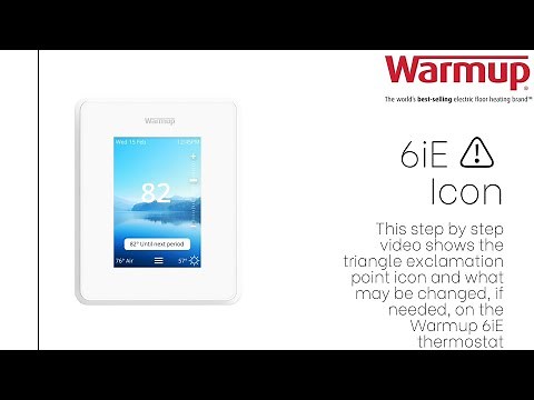 Triangle Exclamation Point Icon on the 6iE Smart Thermostat
