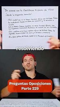 You're a real questioner about the Spanish Constitution, you need to know it.