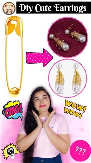 DIY Safety Pin Earrings ❤️| A Perfect Gift for Your Favorite Teacher | safety pin craft #kateyegirl