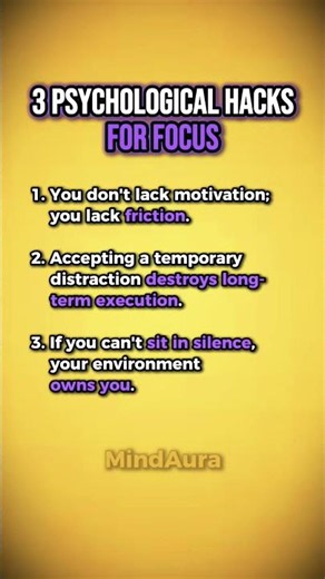3 Psychological Truths About True Focus ⏳ 🧠