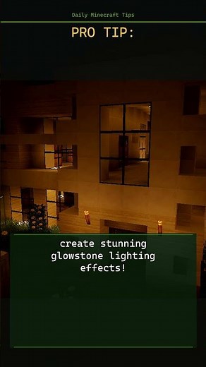 Minecraft tip: create stunning glowstone lighting effects! ✨