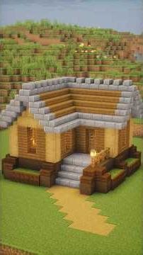 Minecraft Starter House Build Tutorial 🏠| Easy Survival Base Idea | #Minecraft