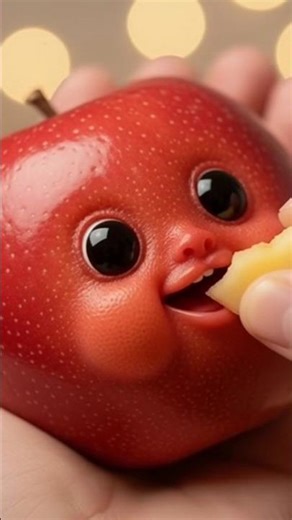 Talking Apple AI Video 🍎 | Cute CartoonAnimation#aiapple#fruitcartoon #kidsvideo#animationvideo