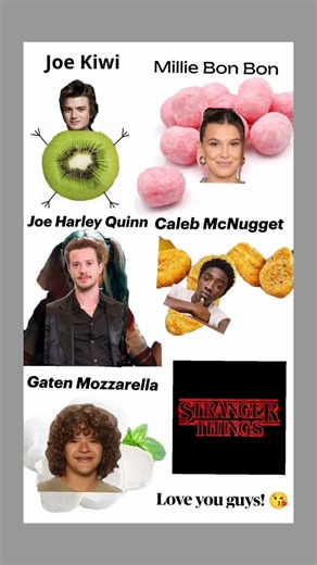 Stranger Things Characters As Food 😂🍗 #strangerthings #strangerthings #meme #short