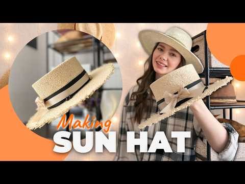 I Made a Custom Straw Hat with a Bow | Summer Hat DIY