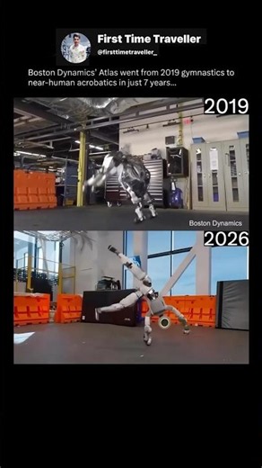 Boston dynamics Atlas 2019 - 2026 Near human aerobatics in 7 years