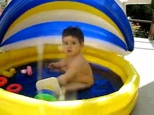 Orr in the swimming pool