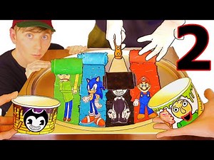 DO NOT EAT Ice Cream Rolls (Part 2) Flavors: Mario, Sonic, Baldi, Bendy Amazing Ice Cream