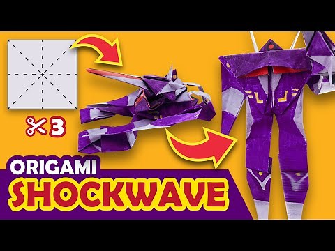 How to make a Transforming DECEPTICON SHOCKWAVE Origami Transformer