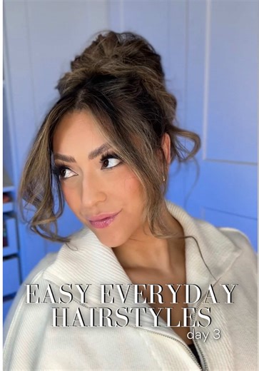 Testing out viral hair hacks, save it for tomorrow😍 Easy Everyday Hairstyles- day 3 The perfect easy messy bun tutorial🫶 wear it for work, going out, events, you name it! It’s so versatile and effortlessly dresses up any look✨ Curl loose pieces with your fave curling wand, and set the look with hairspray💕 @Matrix hairspray @Mane by Jen Atkin curling wand Find everything on my LTK🫶 • • • #easyhairstyles #messybun #messybuntutorial #updohairstyle #hairinspo