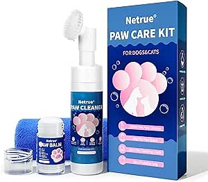 Netrue Dog Paw Care Kit- One Dog Paw Cleaner for Dogs and One Balm for Heals - Repairs Dry ，Cracked ，A Set That Solves pet paw All Problems Protector for Pet Foot Washer Care