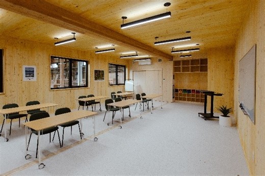 Kalesnikoff Mass Timber unveils new modular timber classrooms | Woodworking Network