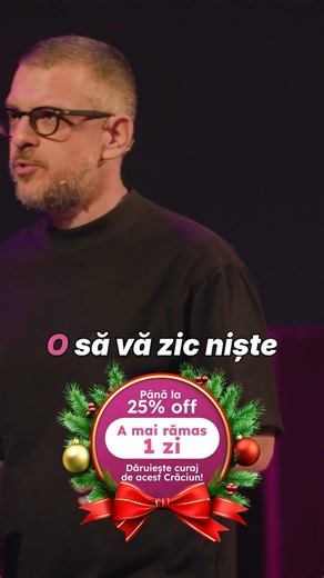 Ultimele 24 de ore... Craciunul acesta poti sa daruiesti ceva diferit. Poti sa daruiesti curaj. Un bilet la I Love Failure 2026. O experiență care transformă pe bune. Un cadou care nu se uită niciodată. ️ 25% EXTRA OFF - doar până la miezul nopții.  Bucharest National Opera House, 2026, cea mai mare conferință de curaj din lume. ⏰ Ultimele ore. Link în bio. | I Love Failure World | Facebook