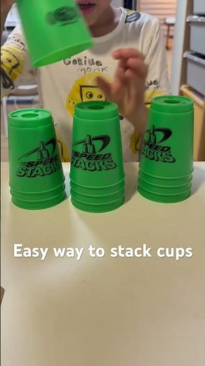 Easy way to stack cups #stackingcups