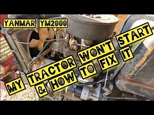 How To: Fixing Air Locked Diesel Tractor Yanmar YM2000 Won't Start , Air in the Lines From No Fuel