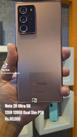 4.5K views · 31 reactions | Samsung Galaxy Note 20 Ultra 5G 12GB 128GB Dual Sim PTA Rs.80,000 | MobShopping.pk | Facebook