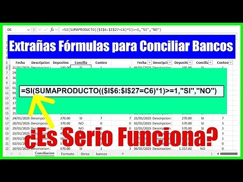 Formulas Excel para Conciliar Bancos