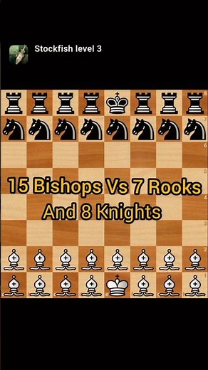 Impossible Endgame: 15 Bishops Vs 7 Rooks and 8 Knights ⚡⚡🔥 # chess.com # shorts # lichess