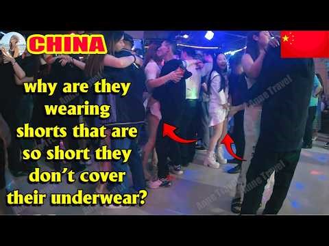 Beautiful Legs — Girl Wearing Extremely Short Shorts | Only Covering Her Hips #nightlifewalking #4