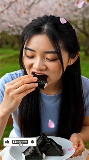 Peaceful Onigiri Making & Sakura Picnic 🧺#Onigiri #JapaneseFood #SakuraSeason #CherryBlossom