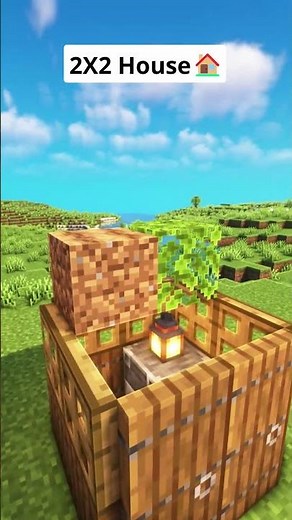 Minecraft 2X2 House🏠 #shorts