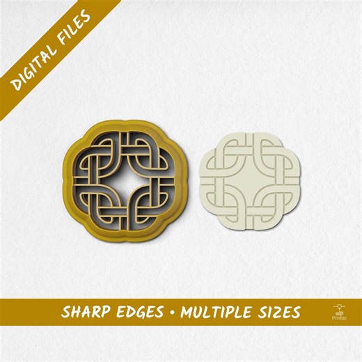 Celtic Dara Knot Polymer Clay Cutter | Digital STL Files | 9 Sizes - Etsy