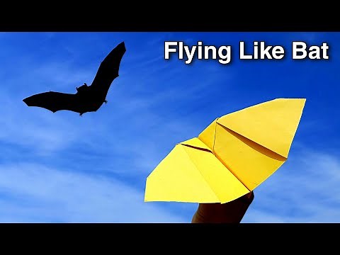 How to make a Paper Plane Flying Like a Bat (Flapping), Origami Flying Bat, Paper Plane King