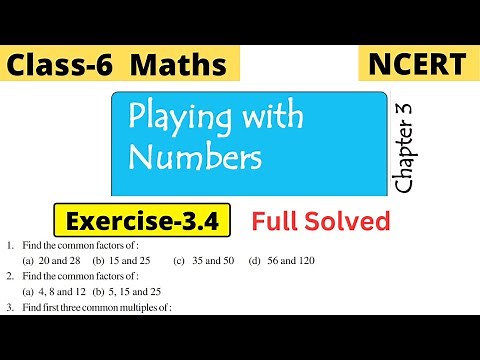 Class 6 Maths NCERT Chapter 3 Playing with numbers Exercise 3.4 Full Solved | #class6 #cbseworldz