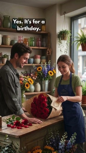 🌹 Buying Flowers – Easy English Conversation #englishconversation #learnenglish