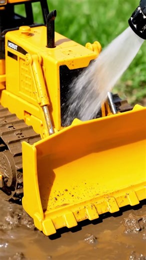 Car full of mud clean toys with water hose, clean car full of mud, 2