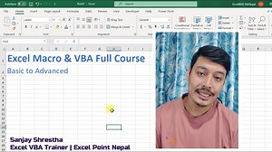 Excel Advanced Macro & VBA Programming 🚀 39 Hours Complete Course | Basic to Advanced Manual Excel कामले थकित हुनुभयो? अब Excel लाई आफैं काम गराउने समय आयो 💡 Excel Advanced Macro & VBA Programming Course मा तपाईं सिक्नुहुन्छ: ✅ Real-world Excel Automation ✅ Macros & VBA from Basic to Advanced ✅ Practical Projects (Reports, Dashboard, Systems) ✅ One-click Automation Techniques ✅ Career & Freelancing Ready Skills 📚 Course Details: 🔹 Level: All Levels 🔹 Duration: 39 Hours 🔹 Updated: Dec 22, 2