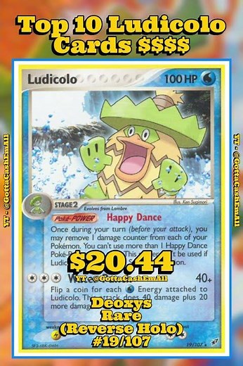 Top 10 RAREST & Most Expensive Ludicolo Pokémon Cards! 💧🌿💎 #pokemon #top10 #tcg #pokémon #pokemontcg