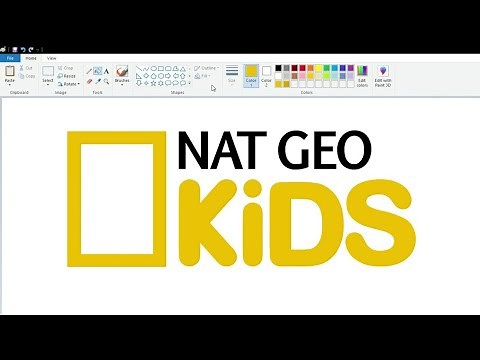 How to draw the Nat Geo Kids logo using MS Paint