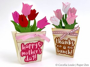 Flower Card SVG for Teacher Appreciation, Mother's Day, or Birthday With Gift Card Holder - Pop up Box Card 3D SVG DXF for Cricut Silhouette - Etsy