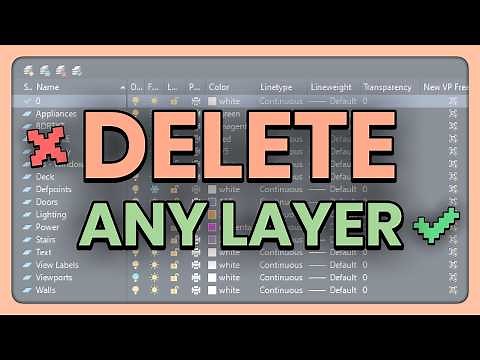 How to Delete Any Layer in AutoCAD