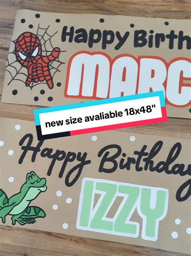 New Smaller Banners for Birthday Celebrations