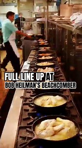 😳Now that is a cook line! How many fried chickens do you count? I think there is 12🤯 If you have never had the fried chicken at Bob Heilman’s Beachcomber you are missing out! #clearwater #clearwaterfl #clearwaterbeach #beach #tampabay #florida | Clearwater Beach is Awesome