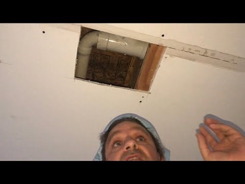 Finding leak in ceiling and repairing drywall