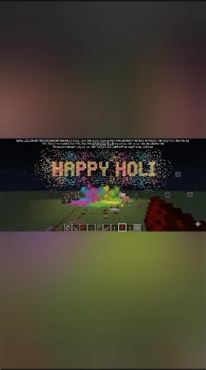🌈 CRAZY MINECRAFT HOLI CELEBRATION! (Color War 2026) #minecraft #shorts #holi