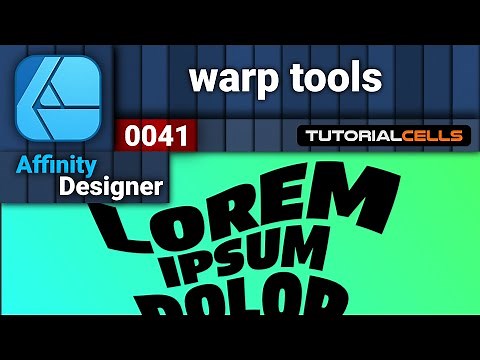 0041. warp tool ( mesh warp ) in Affinity designer