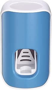 QiCheng&LYS Toothpaste Squeezer, Toothpaste Dispenser Automatic Hands Free Wall Mounted for Family Shower Bathroom(Blue)