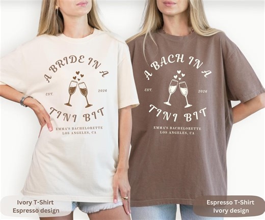 Bachelorette Party Shirts, Espresso Martini Bridal Shower Gift, Personalized Bridal Party Gifts, Bride in a Tini Bit T-shirt, Comfort Colors - Etsy