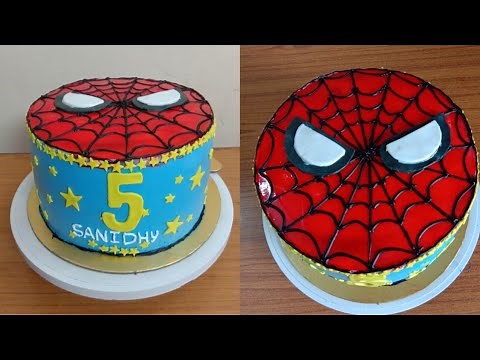 Spider-Man cake design / how to make spider man cake design at home #cakedecorating
