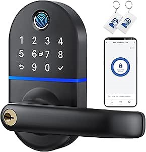 Keyless Entry Door Lock, NICE DIGI Smart Lock for Front Door, Smart Door Lock with Keypads, Digial Keypad Door Lock with Handle, Electronic Door Lock