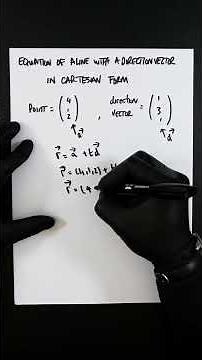 The Equation of a Line in Cartesian Form (from a point and position vector)